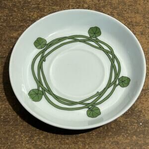 Vintage Thomas Rosenthal Germany Nasturtium Saucer Green Vine 5 inch